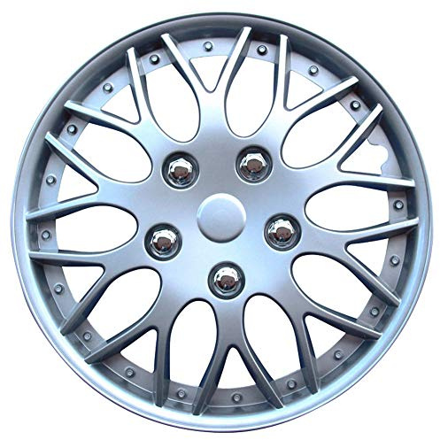 AutoStyle 4er Set Radzierblenden Missouri 16-Zoll Silber