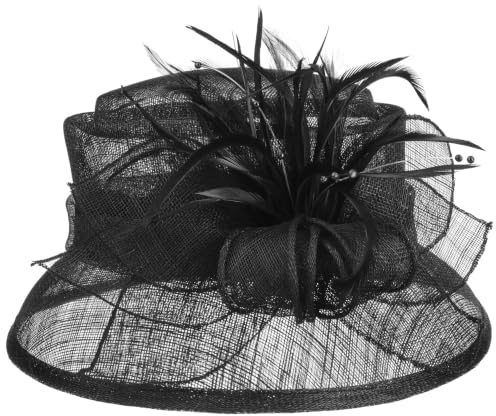 McBURN Mareana Cloche Glockenhut Damen - Made in Italy Festhüte Kopfschmuck Sommer Frühling-Sommer Herbst-Winter - One Size schwarz