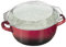 IBILI - Friteuse avec panier et couvercle Volcan, 24 cm, Acier émaillé, Compatible avec l’induction