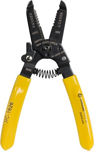 Jonard Tools JIC-1626 trådskalare och skärare, 16-26 AWG, oxidfinish, 6-3/4 längd, svart