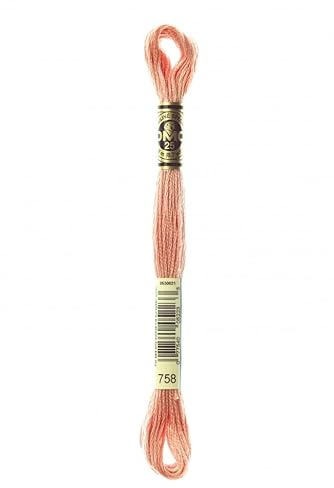 DMC Baumwoll-Stickgarn 758, pro Knäuel