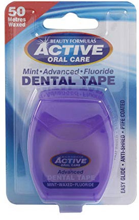 Nastro dentale avanzato di cura orale attiva delle formule di bellezza con il fluoruro della cera della menta 50 metri di dimensione