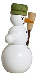 Rudolphs Schatzkiste Miniaturfigur Schneemänner Hut grün Höhe ca. 5cm NEU Holzfigur Weihnachtsfigur Weihnachten Schneeball Figur Seiffen Erzgebirge Holz Winterdeko