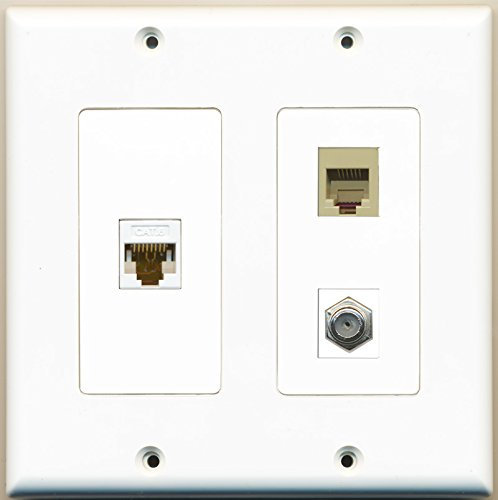 RiteAV Koaxialkabel, 1 Port, 1 Port, 1 RJ11, RJ12, 1 Port, Cat6 Ethernet, Weiß