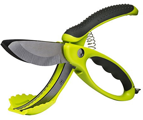 Sagaform Salad Scissors | Multifunctional Heavy Duty Chopper | Kitchen Cutting Tool | Stainless Steel | Green