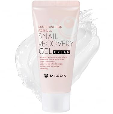 [MIZON] SNAIL RECOVERY GEL CREAM (45ml) Korean Skincare - Anti-Aging Gel-Creme mit Adenosin & Schnecken Extrakt - Anti-Falten Wirkung - Feuchtigkeitsspender für empfindliche Haut