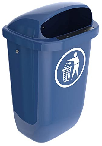 Sulo – Contenedor Papelera Cubo de basura Exteriores Din PK, volumen 50 l – Azul
