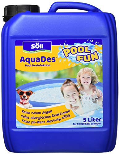 Söll 80464 AquaDes, 5 l - Pool-Desinfektion, Poolreinigung, Wasserpflege gegen Bakterien und Keime, Desinfektionmittel für Pool Planschbecken Schwimmbecken Kinderpool