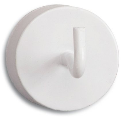Faxland Magnethaken, Neodymkraftmagnet, Magnet mit Haken, weiss 30mm