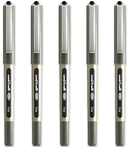 Uni-ball Eye Fine Lot de 5 stylos roller 0,7 mm Line Ub-157 Noir