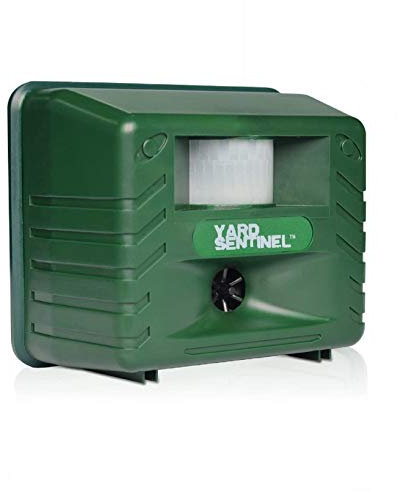 ASPECTEK - Yard Sentinel Ultrasonic Animal Control, Pest Repellent for Rat, Mice, Cat, Dog, Deer with Motion Sensor & Intruder Alarm (UK PLUG)