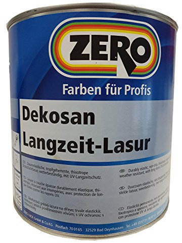 Zero Dekosan Langzeit-Lasur für innen&außen seidenglänzend Farbton wählbar 750 ml, Farbe:Ebenholz