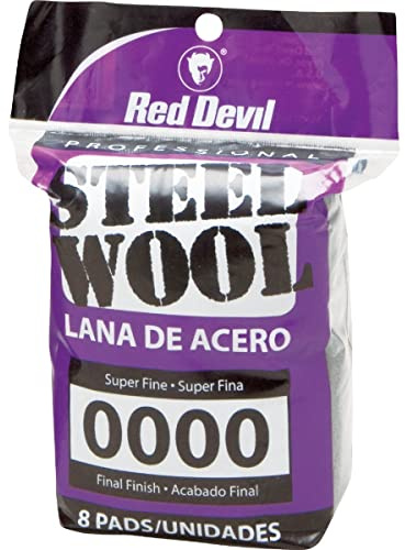 Red Devil 0320 Steel Wool, 0000 (Pack of 8)