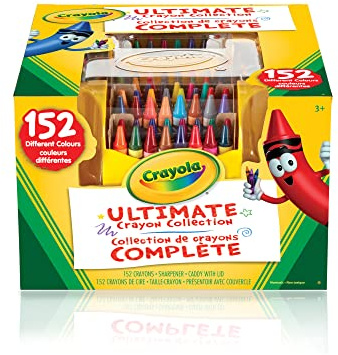 Crayola Ultimate Crayon Caddy with Lid and Sharpener, 152 Crayons (520030)