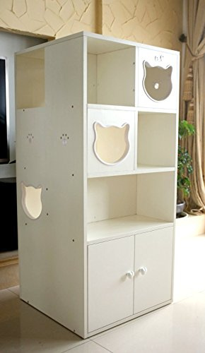 Cats Design Kratzbaum Grosse Katzen stabil/Katzenbaum XXL Edel/Katzenhaus katzenhöhle Katzenbett Mini Book Shelf