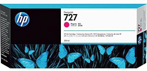 HP 727 Magenta 300ml Original DesignJet Druckerpatrone F9J77A mit hoher Kapazität, Original Tinte für Großformatdrucker der Serien DesignJet T2500, T1500 & T900 727 DesignJet Druckkopf