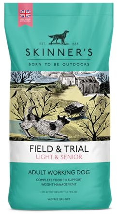 Skinner’s Field & Trial Light & Senior – Complete Dry Dog Food, Ideal for Older, Overweight or Less Active Dogs, 15kg