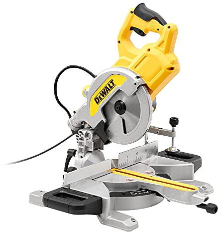 DeWalt DEWDWS777 216 mm 1600 W 240 VXPS Crosscut Mitre Saw - Yellow
