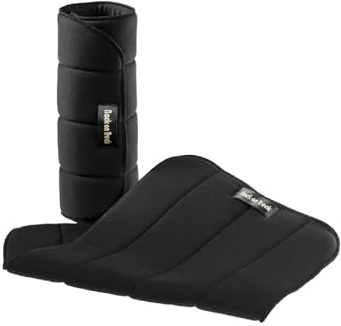 Back on Track No Bow Leg Wraps for Horses 2050 with Welltex Technology, Sold in Pairs, Black, 12