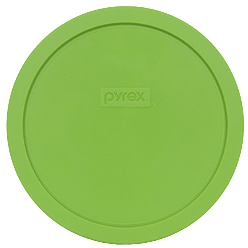 Pyrex 7402-PC Round 6/7 Cup Storage Lid for Glass Bowls (2, Green) | BPA-Free Plastic | Round Shape | Replacement Cover | Top-Rack Dishwasher Safe | Snug Seal | Fits 7203 & 7402 Bowls