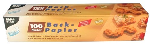 Backpapier 100 m x 38 cm weiss in Faltschachtel