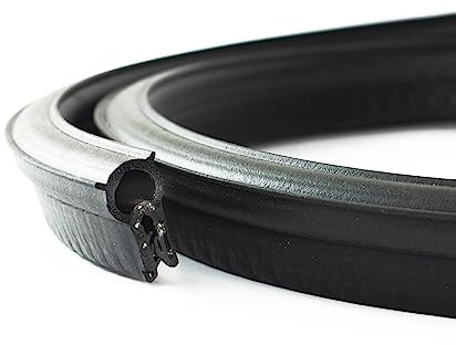 EUTRAS Dichtungsprofil KSD2004 5 m – Auto-Türdichtung & Kofferraumdichtung für 1,0–3,5 mm – PVC/EPDM-Gummidichtung – selbstklemmend, ohne Kleber – Made in Germany