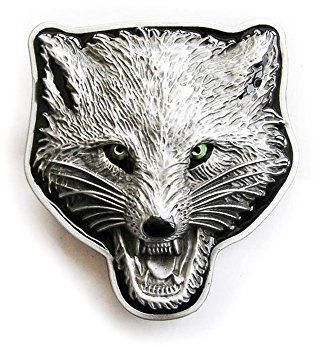 eeddoo® Gürtelschnalle - Wolf (Buckle für Wechselgürtel für Damen und Herren | Belt Frauen Männer Oldschool Rockabilly Metall Gothic Wave Rock Biker Western Trucker Casino Skull)