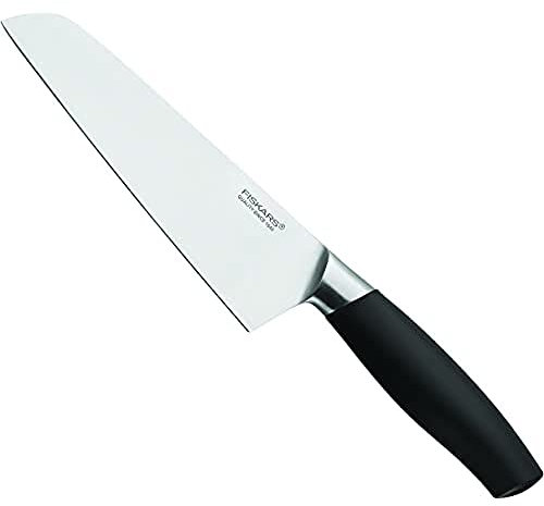 Fiskars Coltello da Cuoco 19 cm, Acciaio Inossidabile, Nero, 2.5 x 9 x 32 cm