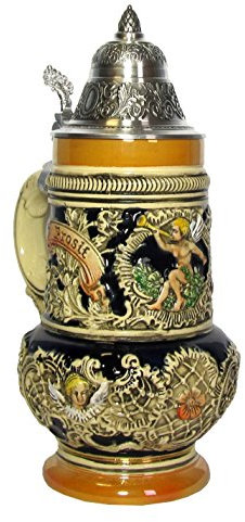 King German Beer Stein Rokoko Angel's Stein 0.5 Liter tankard, Beer Mug