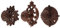 Esschert Design Türgriff, Türknauf aus Gusseisen, rund, sortiert, 1 Stück, ca. 6,6 cm x 6,6 cm x 4 cm