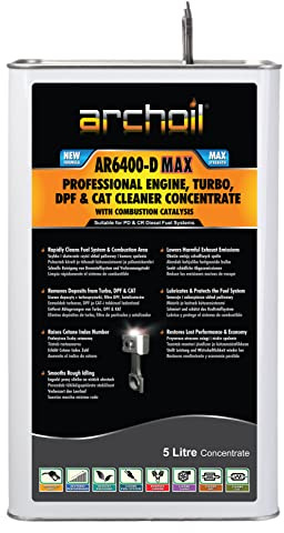 Archoil AR6400-D MAX Pro Diesel DPF, Turbo, CAT, Injector Cleaner - 5 Litre | Complete Diesel Engine Cleaner - Entire Fuel System, Particulate Filter & Combustion Area - EGR & Turbo Additive for MOT Pass