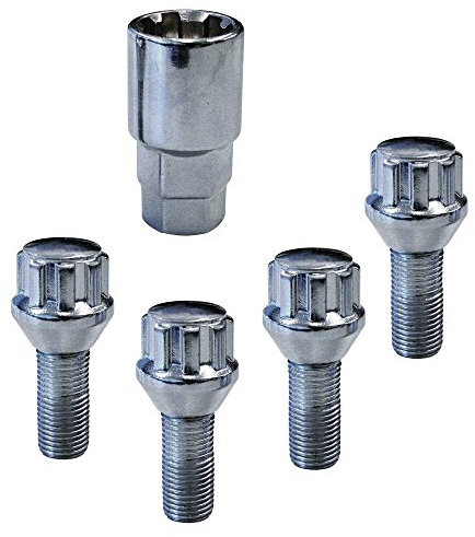 Carpoint Wheel Lock Bolt Set M12 x 1.5 Type B Conical Length 26 mm