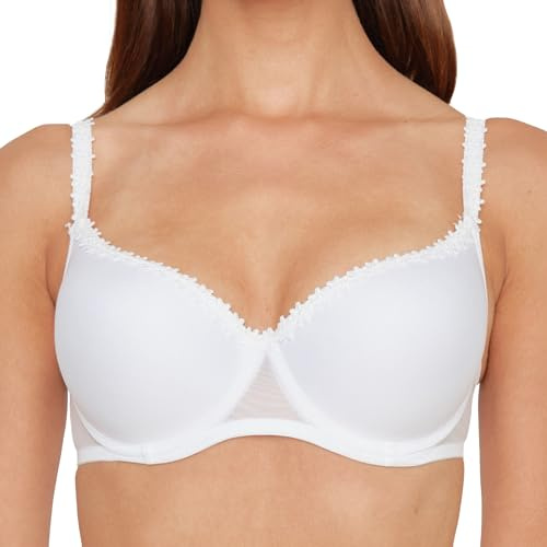 SUSA Wiesn-magi Dirndl-bh I bygel-push-up-bh med särskilt voluminösa kupor I BH med enkel design för en hisnande urringning, Vit (vit 003), 90B
