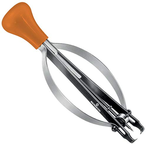 BERGEON 30671-7 Forme 7 - Pour aiguilles de montre - Avec 4 mandrins de support rotatifs (Ø 0,4-0,65-0,9-1,15 mm) - Convient pour les montres - Manche orange - 4263007