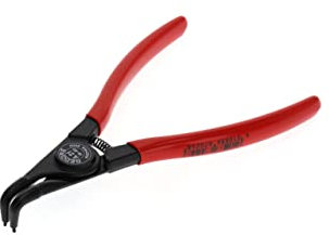 GEDORE Pinza di Montaggio per Anelli di Sicurezza Esterni, Pinza 90°, con Molla di Apertura e Fermo di Sicurezza, Becchi Inclinati a 90°, Diametro Punte 1.8 mm, 8000 A 21