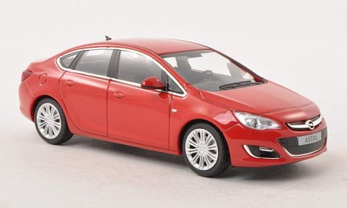 Opel Astra J Limousine, rot, 2012, Modellauto, Fertigmodell, Minichamps 1:43