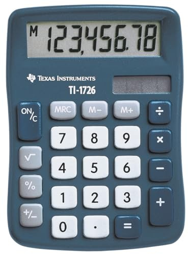 Texas Instruments TI-1726 Taschenrechner, Dualpower (Solar und Batterie)
