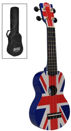 Mahalo U/UK Sopran-Ukulele United Kingdom Design inkl. Tasche