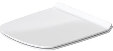Duravit Abattant WC Durastyle, Abattant WC avec amortisseur de fermeture, Abattant Toilette en Uréa-Duroplast, avec Charnières en Acier Inoxydable, Blanc