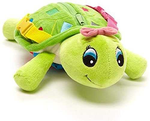 Buckle Toys - Belle Turtle - Learning Activity - Develop Motor Skills and Problem Solving - Counting and Color Recognition - Airplane Travel Essentials - Kids Stuffed Animal