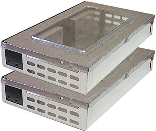 MarkUK 2x Ratonera Resueable Multi Atrapa Humano Metal Trampa Alive Atrapa Ratones Receptor