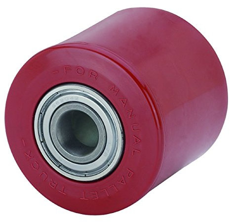 Hubwagenwalze ø 82 mm Breite 70 mm Achsloch 17 mm Polyurethan rot Räder Rollen Hubwagen Ersatzrolle