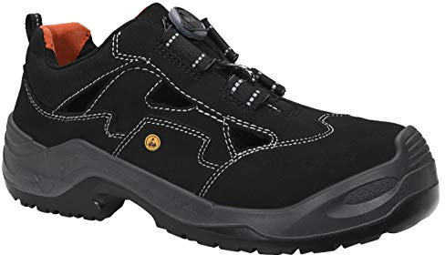 ELTEN Sicherheitsschuhe Scott BOA ESD S1PS, Damen und Herren, Textil, Aluminiumkappe (Leichter als Stahlkappe), leicht, sportlich 44, Schwarz