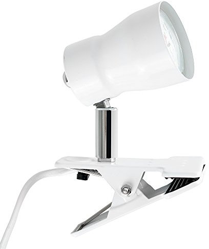 MiniSun | Clamp On Desk Lamp in a Gloss White Finish | Clip Lights, Home Décor & Improvement Essential
