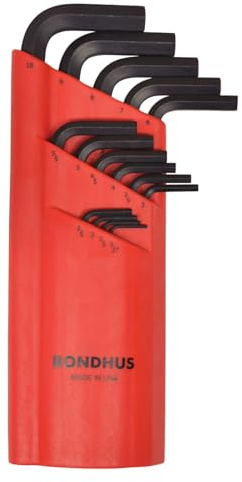 Bondhus 10995 Set of 15 Balldriver L-wrenches, ProGuard Finish, sizes 1.27-10mm