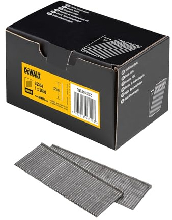 DEWALT DNBA1632SZ Clous 20, Gris, Taille SS 32mm, Set de 2500 Pièces