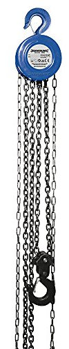 Silverline Chain Block – 2000kg Capacity, 3m Lift Height, Heavy-Duty Manual Hoist for Lifting & Rigging (868692)