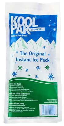 Koolpak 60 x Original Instant Ice Packs - 29 x 12 cm Disposable Instant Cold Packs for Injuries - Long Wrap Around First Aid Ice Packs for Sports Injuries Schools Workplace Emergency Kits - Bulk Pack