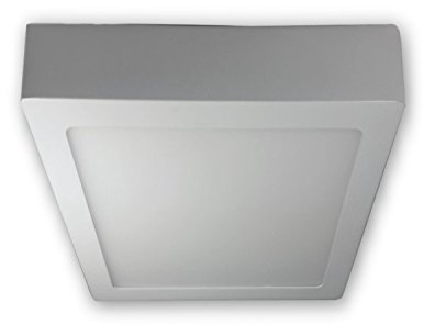 LICHT DISCOUNT LED Aufbauleuchte Aufbauspot 18 Watt | 2800K Warmweiß | Moderne Deckenlampe Panel weiß | Aufbaustrahler Eckig 230V aus Aluminium | Deckenleuchte Deckenpanel Aufputz |