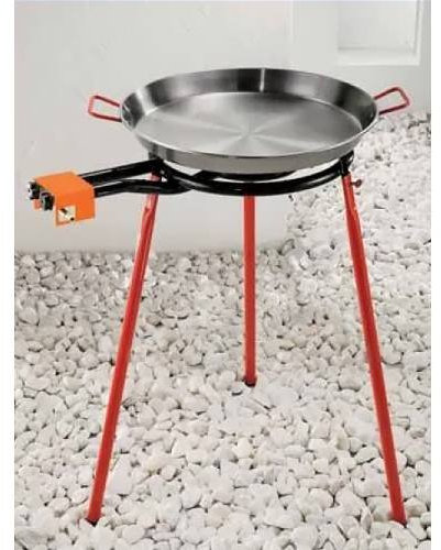 KIT POELE A PAELLA Ø 60 BRULEUR Ø 50 ET TREPIED SIMPLE /20 parts - A17-Kit60cm50cm